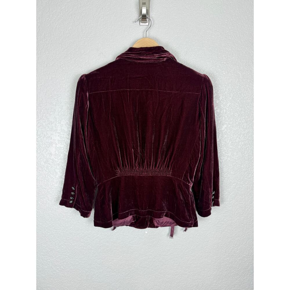 Ralph Lauren Vintage Velvet Blazer Whimsygoth Dark Academia Silk Victorian S - Picture 6 of 11